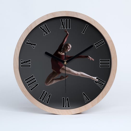 Zegar drewniany rzymski taniec nowoczesny fi 30, Tulup Tulup