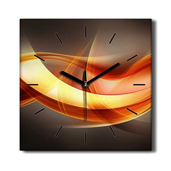 Zegar drukowany na płótnie Fale Płomienie 30x30 cm, Coloray Coloray