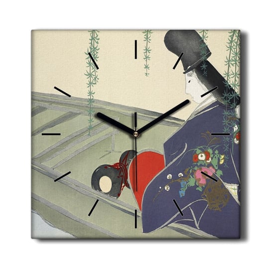 Zegar drukowany na płótnie Kobiety kimono 30x30 cm, Coloray Coloray
