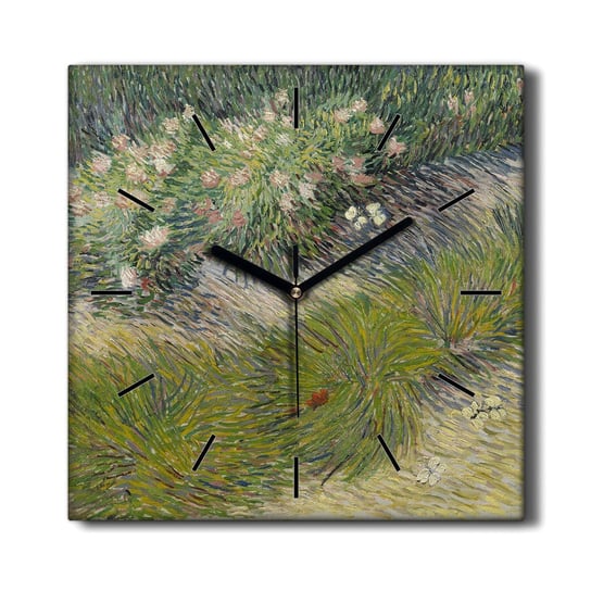 Zegar drukowany na płótnie obraz Las trawa 30x30, Coloray Coloray