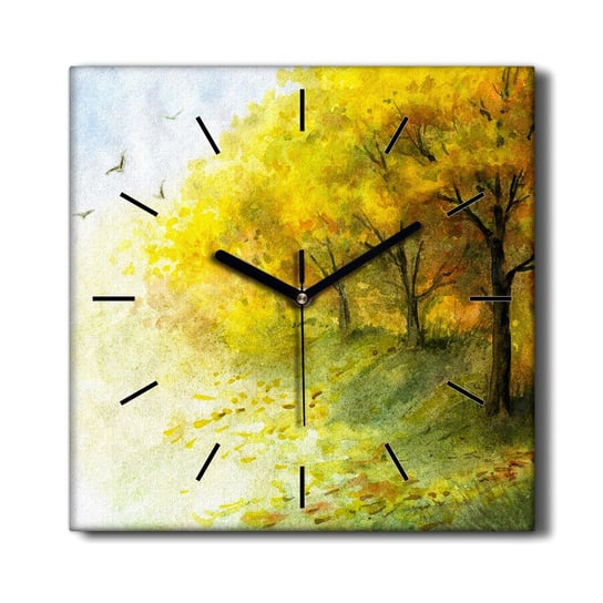 Zegar drukowany na płótnie Ptaki przyroda 30x30 cm, Coloray Coloray