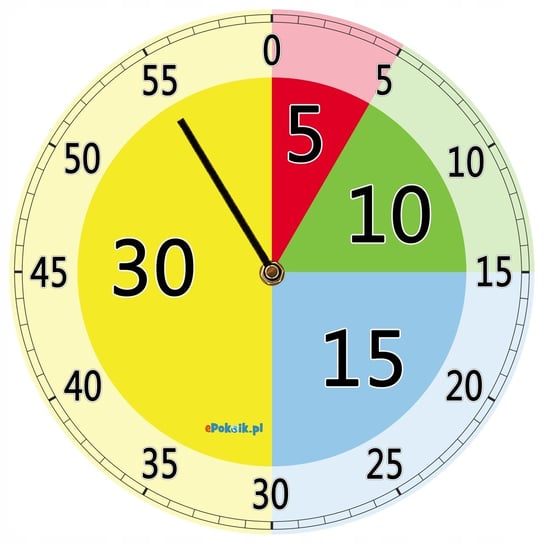 Zegar Edukacyjny Plan Daltoński I Minutnik 2W1 Chodzący Do Tyłu Wzór Pd5 / Epokoik Inna marka