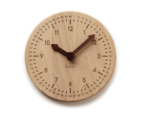 Zegar edukacyjny - zabawka dla dzieci do nauki określania czasu z minutami / AKOKOKIDS Inna marka