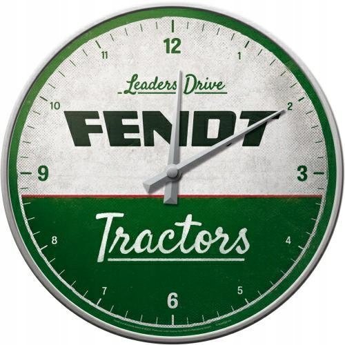 Zegar FENDT TRACTORS ścienny metal + szkło Nostalgic-Art.