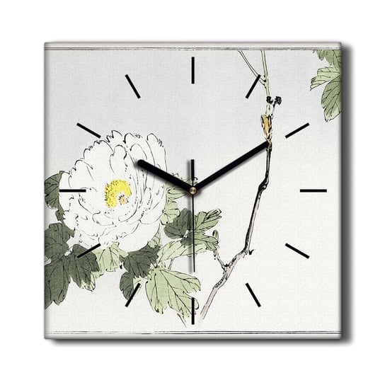 Zegar grafika na płótnie Azjatyckie kwiaty 30x30, Coloray Coloray