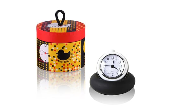 Zegar i pojemnik na biżuterię, Kaczka w Smokingu, 3w1, biało-czarny, 7x8.5x8.5 cm Multiple Choice by TopChoice
