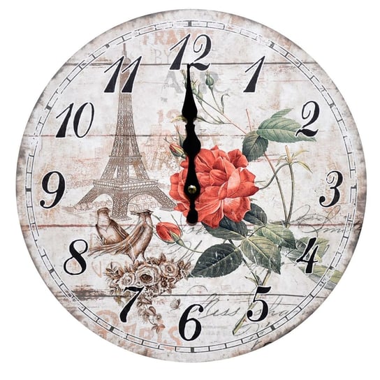Zegar kuchenny z różą Reml Ø34 cm Duwen
