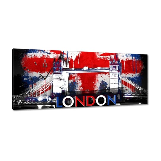 Zegar London City Londyn Anglia, 100x40cm ZeSmakiem