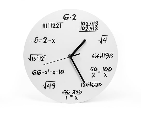 Zegar matematyka classic biały GADGET