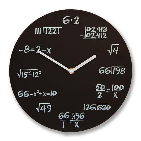 Zegar matematyka classic czarny GADGET