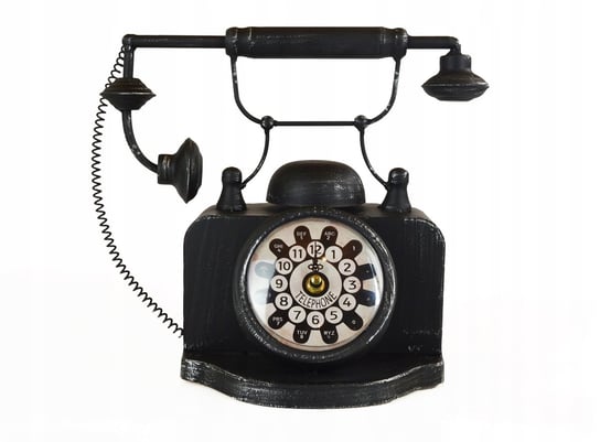 Zegar Metalowy Mat Stołowy Telefon Vintage Retro Kristrade