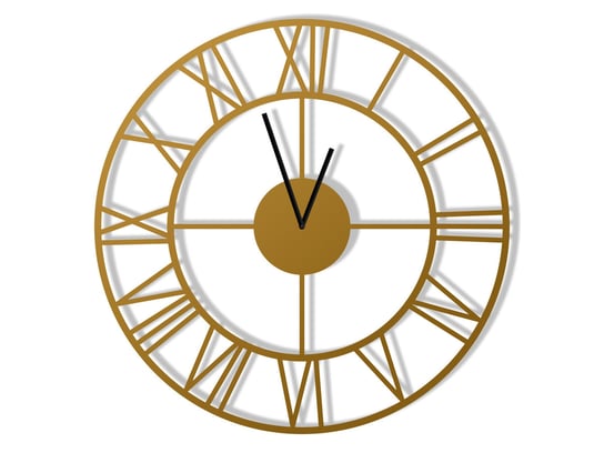 Zegar metalowy Roma loft 50 cm złoty Inna marka