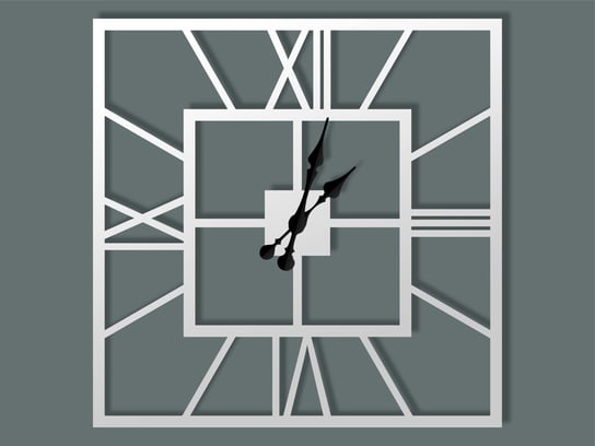Zegar metalowy ścienny Plaza 50 cm biały matowy Inna marka