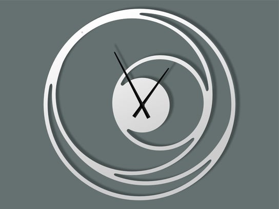 Zegar metalowy Spirala 90 cm biały matowy Inna marka