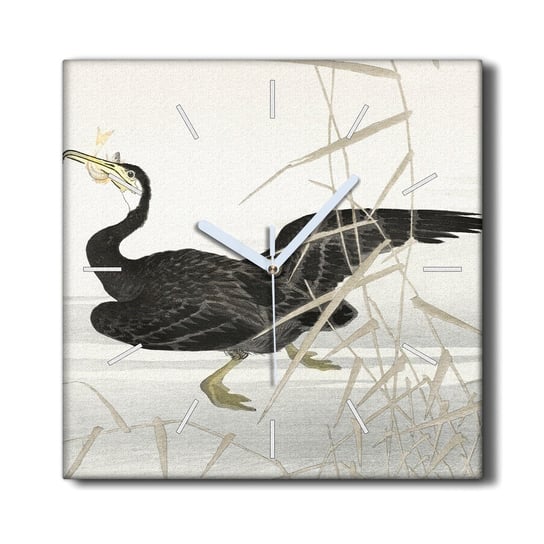 Zegar na płótnie 30x30 Azja jezioro zwierzę ptak, Coloray Coloray
