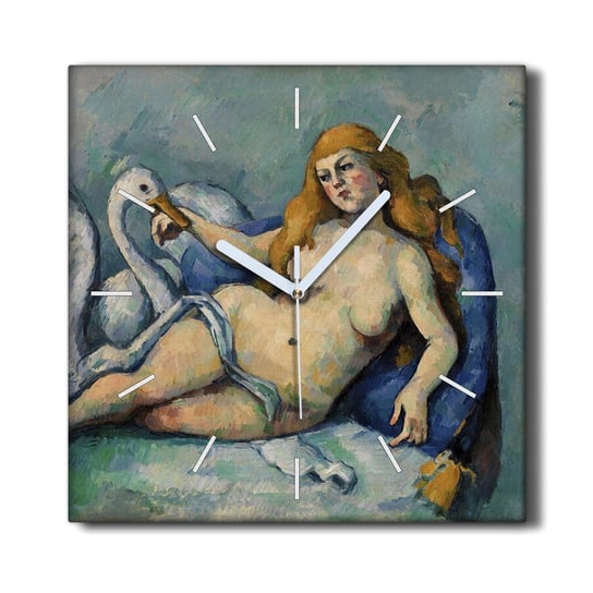 Zegar na płótnie 30x30 cm Leda i swan Paul Cézanne, Coloray Coloray