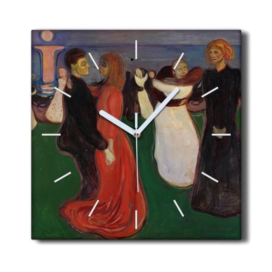 Zegar na płótnie 30x30 Dance of life Edvard Munch, Coloray Coloray