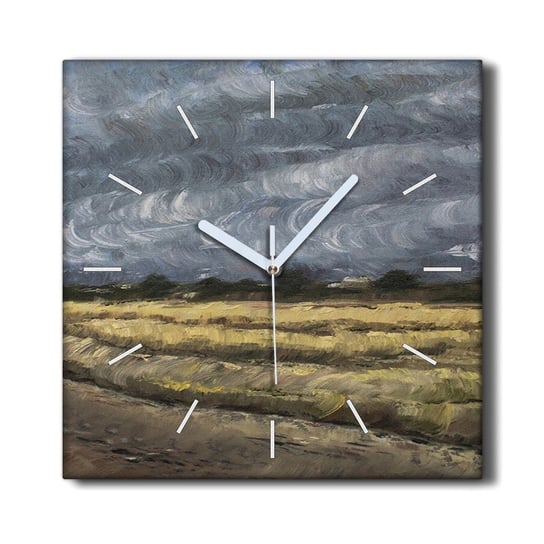 Zegar na płótnie 30x30 Malarstwo trawa krajobraz, Coloray Coloray