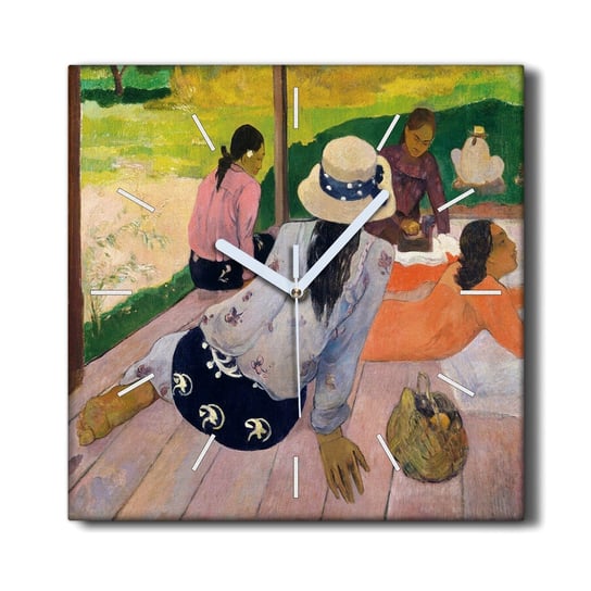 Zegar na płótnie 30x30 Siesta tahiti Paul Gauguin, Coloray Coloray