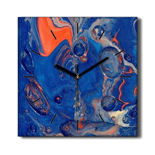 Zegar na płótnie Bąble powietrza w farbie 30x30 cm, Coloray Coloray