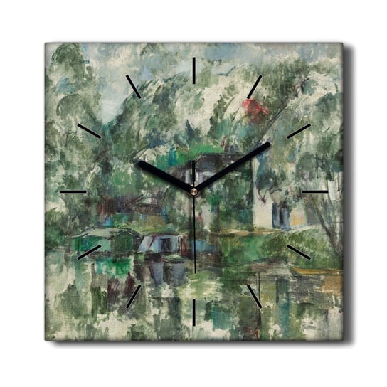 Zegar na płótnie cichy kwarcowy Woda Cézanne 30x30, Coloray Coloray
