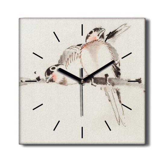 Zegar na płótnie cichy kwarcowy Zwierzę ptak 30x30, Coloray Coloray
