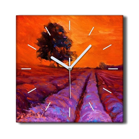 Zegar na płótnie do kuchni 30x30 cm Kwiaty drzewo, Coloray Coloray