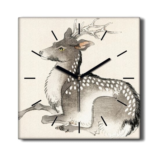 Zegar na płótnie do kuchni Zwierzę jeleń 30x30 cm, Coloray Coloray