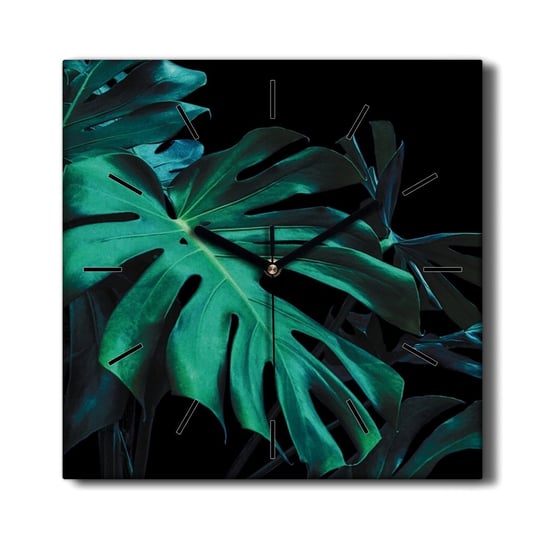 Zegar na płótnie Dżungla botanika liść 30x30 cm, Coloray Coloray