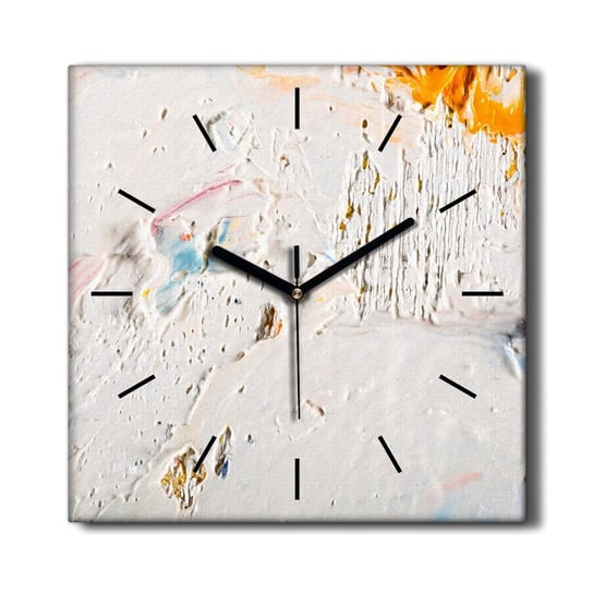 Zegar na płótnie Ekspresjonizm Plamy Farba 30x30, Coloray Coloray