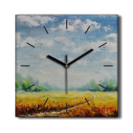 Zegar na płótnie Łąka las niebo natura 30x30 cm, Coloray Coloray