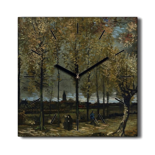 Zegar na płótnie Lane z topolami Van Gogh 30x30 cm, Coloray Coloray