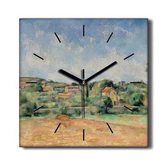 Zegar na płótnie Malarstwo domy natura 30x30 cm, Coloray Coloray