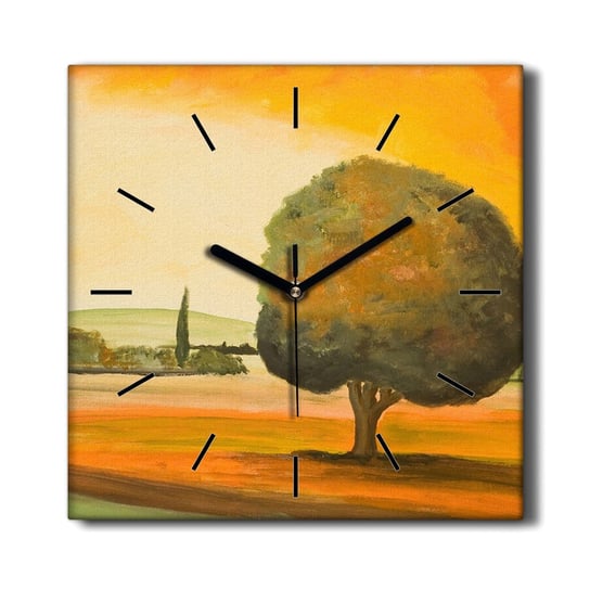 Zegar na płótnie Malarstwo krajobraz drzewo 30x30, Coloray Coloray