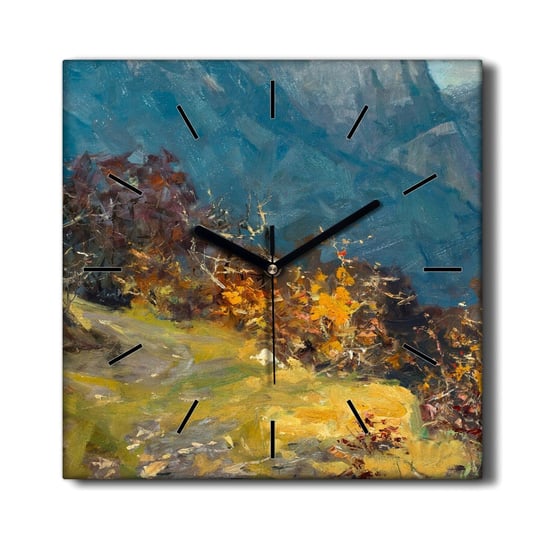Zegar na płótnie Malarstwo przyroda góry 30x30 cm, Coloray Coloray