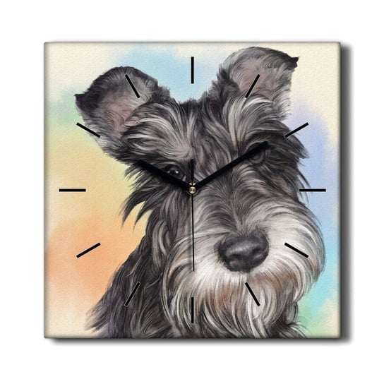Zegar na płótnie Malarstwo zwierzę pies 30x30 cm, Coloray Coloray