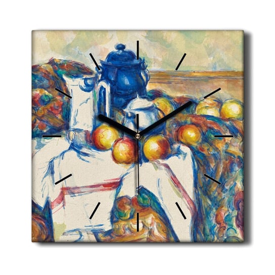 Zegar na płótnie Martwa natura malarstwo 30x30 cm, Coloray Coloray