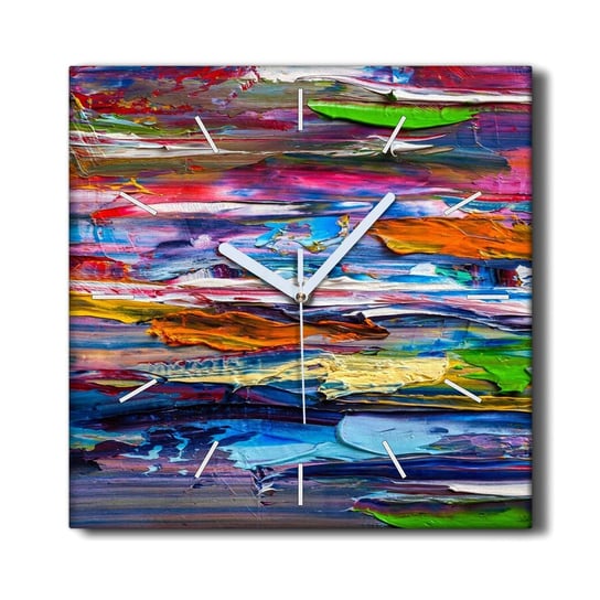 Zegar na płótnie na prezent 30x30 Kolorowe farby, Coloray Coloray