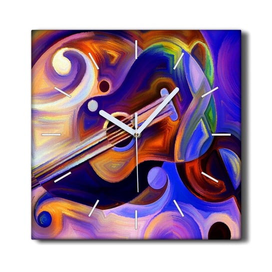 Zegar na płótnie na prezent 30x30 Muzyka skrzypce, Coloray Coloray