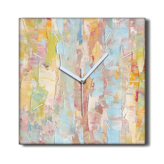 Zegar na płótnie na ramie 30x30 cm Maźnięcia farbą, Coloray Coloray