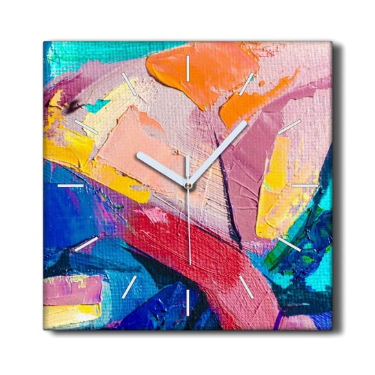 Zegar na płótnie na ramie 30x30 Zaschnięta farba, Coloray Coloray