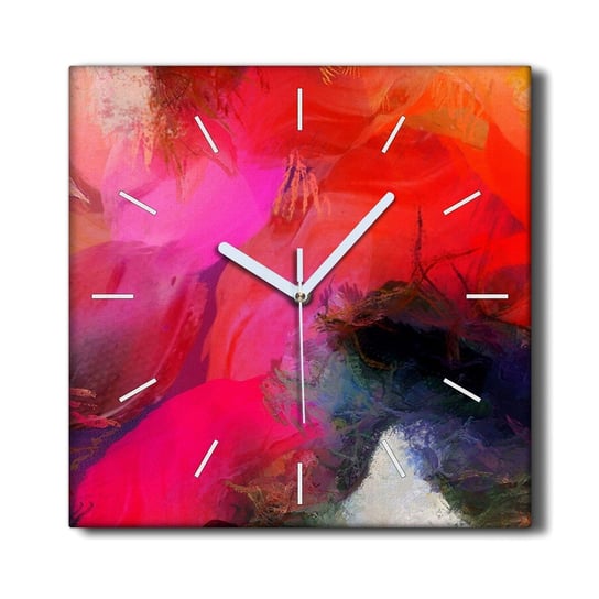 Zegar na płótnie na ścianę 30x30 Bohomazy z farby, Coloray Coloray