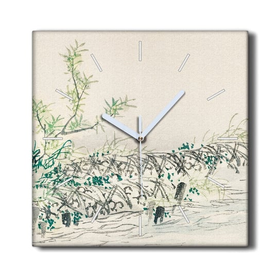 Zegar na płótnie na ścianę 30x30 Krzewy w wodzie, Coloray Coloray