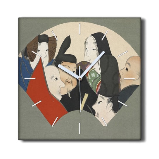 Zegar na płótnie na ścianę z grafiką 30x30 Ludzie, Coloray Coloray