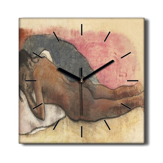 Zegar na płótnie Nagie kobiety Gauguin 30x30 cm, Coloray Coloray