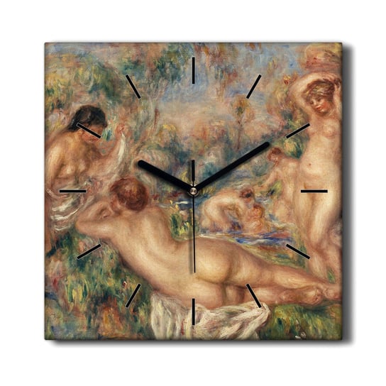 Zegar na płótnie Nagie kobiety w lesie 30x30 cm, Coloray Coloray