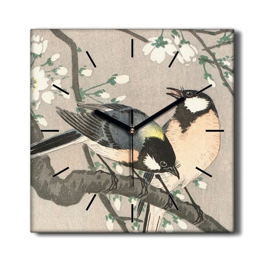 Zegar na płótnie Natura zwierzęta ptaki 30x30 cm, Coloray Coloray