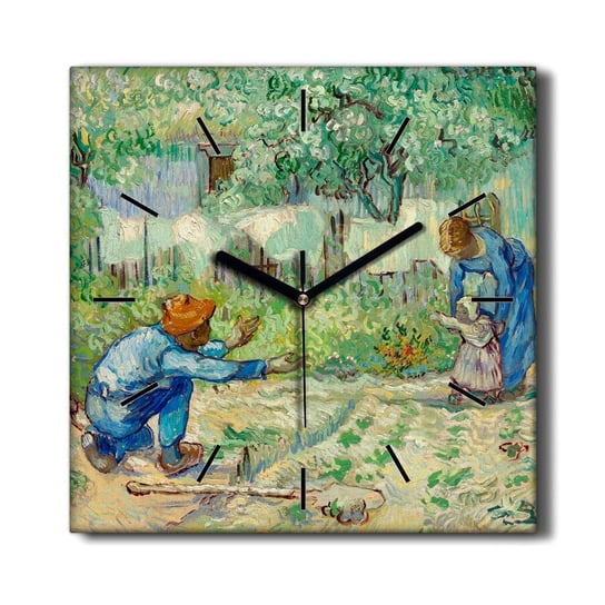 Zegar na płótnie Pierwsze kroki Van Gogh 30x30 cm, Coloray Coloray