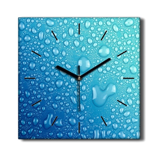 Zegar na płótnie ścienny loft Woda krople 30x30 cm, Coloray Coloray