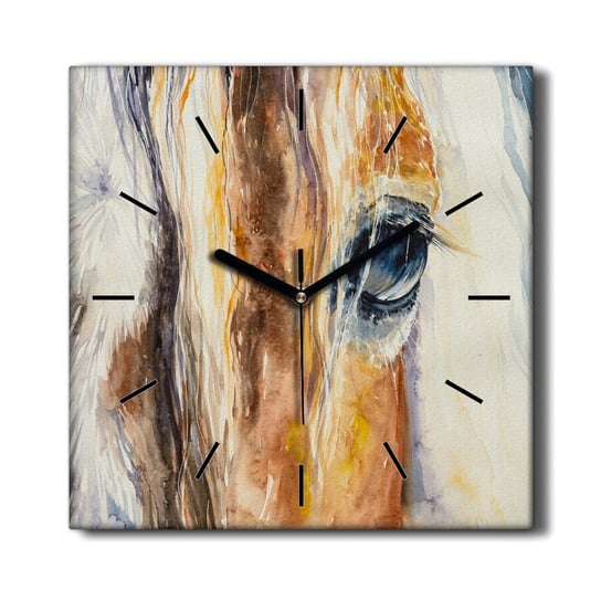Zegar na płótnie ścienny loft Zwierzę koń 30x30 cm, Coloray Coloray